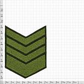 Знак - годичка ( нашивка шеврон ) нарукавный за выслугу лет ( по годам службы ) 8 лет полевой вышитый (2508083) - ВОЕНТОРГ ТЫЛОВИК