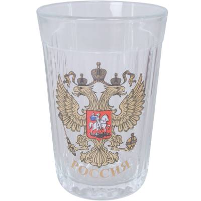 Стакан граненый с символикой Герб России (4609070) - HAKKI.RU