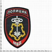 Нашивка ( шеврон ) на рукав Полиция ВОХР жаккардовая темно-синяя (2503227) - ВОЕНТОРГ ТЫЛОВИК