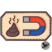 Нашивка ( шеврон патч patch ) тактическая  Shit Magnet 3D PVC ( пластизоль ) на липучке 6х3,5 песочная (2504776) - ВОЕНТОРГ ТЫЛОВИК