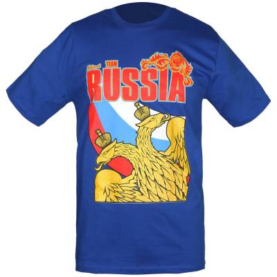 Футболка Team Russia (двуглавый орел) синяя (1208228) - HAKKI.RU