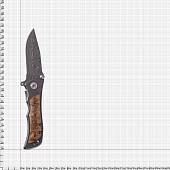 Нож складной BROWNING полуавтоматический с клипсой с узорами серо-коричневый (3913046) - ВОЕНТОРГ ТЫЛОВИК