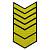 Знак - годичка ( нашивка шеврон ) нарукавный за выслугу лет ( по годам службы ) 14 лет вышитый на липучке (2508014) - HAKKI