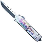 Нож складной MICROTECH автоматический выкидной Scrab 0885 D/E / Волк в чехле серебристый (3913061) - ВОЕНТОРГ ТЫЛОВИК