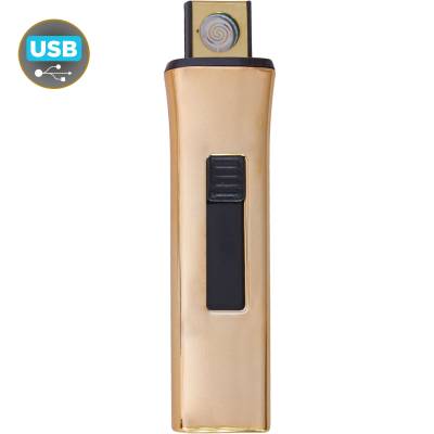 Зажигалка электронная с зарядкой от USB золотистая (4403981) - HAKKI.RU