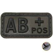 Нашивка ( шеврон патч patch ) тактическая Группа крови АB ( IV ) Rh+ 3D PVC ( пластизоль ) на липучке 5х2,5 защитная (2504092) - ВОЕНТОРГ ТЫЛОВИК
