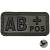Нашивка ( шеврон патч patch ) тактическая Группа крови АB ( IV ) Rh+ 3D PVC ( пластизоль ) на липучке 5х2,5 защитная (2504092) - HAKKI