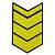 Знак - годичка ( нашивка шеврон ) нарукавный за выслугу лет ( по годам службы ) 16 лет вышитый на липучке (2508016) - HAKKI