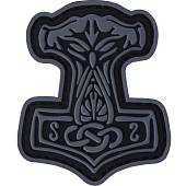 Нашивка ( шеврон патч patch ) тактическая Молот Тора 3D PVC ( пластизоль ) на липучке 5,8х7 черная (2504253) - ВОЕНТОРГ ТЫЛОВИК