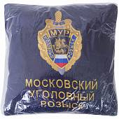 Подушка сувенирная с вышивкой МУР ( Московский Уголовный розыск ) РФ 35х35 синяя (4408036) - ВОЕНТОРГ ТЫЛОВИК