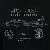 Футболка 726 GEAR мужская Black kinghts one five four черная (1214030) - ВОЕНТОРГ ТЫЛОВИК