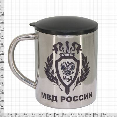 Термокружка металлическая с символикой МВД России 300 мл (4602007) - HAKKI.RU