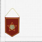 Вымпел Октябрятский Значок Октябренка / Девиз вышитый малый 10x13,5 красный (4502987) - ВОЕНТОРГ ТЫЛОВИК