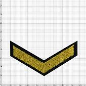Знак - годичка ( нашивка шеврон ) нарукавный за выслугу лет ( по годам службы ) 1 год вышитый черный (2508106) - ВОЕНТОРГ ТЫЛОВИК