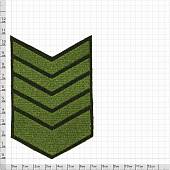 Знак - годичка ( нашивка шеврон ) нарукавный за выслугу лет ( по годам службы ) 9 лет полевой вышитый (2508084) - ВОЕНТОРГ ТЫЛОВИК