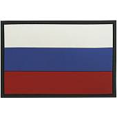 Нашивка ( шеврон патч patch ) тактическая флаг RUSSIA Россия ( триколор ) 3D PVC ( пластизоль ) на липучке 6х4 черная (2504038) - ВОЕНТОРГ ТЫЛОВИК