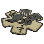 Нашивка ( шеврон патч patch ) тактическая PARAMEDIC 3D PVC ( пластизоль ) на липучке 7,5х7,5 песочная (2504261) - ВОЕНТОРГ ТЫЛОВИК