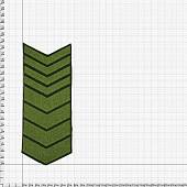 Знак - годичка ( нашивка шеврон ) нарукавный за выслугу лет ( по годам службы ) 24 года полевой вышитый (2508099) - ВОЕНТОРГ ТЫЛОВИК