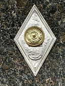 Знак нагрудный ( ромб ) Об окончании общевойсковой Академии ВС РФ им. М.В. ФРУНЗЕ (2301384) - ВОЕНТОРГ ТЫЛОВИК