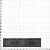 Нашивка ( шеврон патч patch ) тактическая Группа крови O ( I ) Rh+ 3D PVC ( пластизоль ) на липучке 13х3 защитная (2504094) - ВОЕНТОРГ ТЫЛОВИК