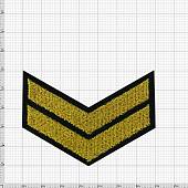 Знак - годичка ( нашивка шеврон ) нарукавный за выслугу лет ( по годам службы ) 2 года вышитый черный (2508107) - ВОЕНТОРГ ТЫЛОВИК