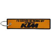 Брелок автомобильный марка KTM ( КТМ ) вышитый полоса ( лента ) 13х3 оранжевый (4402316) - ВОЕНТОРГ ТЫЛОВИК