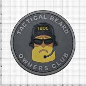 Нашивка ( шеврон патч patch ) тактическая TACTICAL BEARD OWNERS CLUB ( TBOC ) 3D PVC ( пластизоль ) на липучке D-7,5 серая (2504140) - ВОЕНТОРГ ТЫЛОВИК