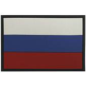Нашивка ( шеврон патч patch ) тактическая флаг RUSSIA Россия ( триколор ) 3D PVC ( пластизоль ) на липучке 9х6 черная (2504037) - ВОЕНТОРГ ТЫЛОВИК