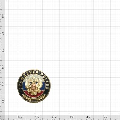 Знак фрачный Гражданин России 19 мм (2302994) - HAKKI.RU