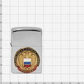 Зажигалка с символикой ФСО России бензиновая серебристая (4403945) - ВОЕНТОРГ ТЫЛОВИК