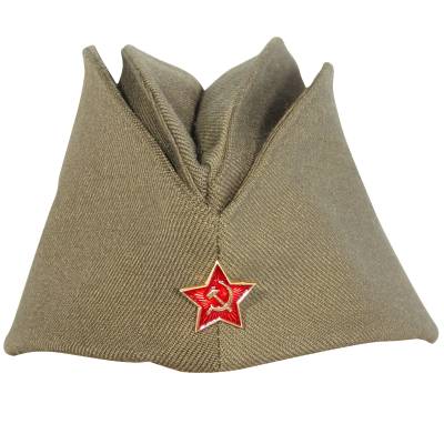 Пилотка военная солдатская СА ВС СССР со звездой хаки (1405993) - HAKKI.RU