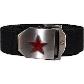 Ремень стропа брючный мужской с бляхой ( пряжкой ) Red Star ( Красная звезда ) D115-27 черный (1606917) - ВОЕНТОРГ ТЫЛОВИК