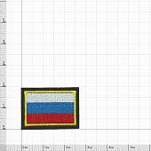 Нашивка ( шеврон ) на рукав Флаг России ( триколор ) 6,5х4,5 вышитая оливковая (2503172) - ВОЕНТОРГ ТЫЛОВИК