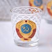 Набор подарочный с символикой Герб СССР ( графин ( штоф ) низкий + стопки ( рюмки ) 6x50 мл ) (4801230) - ВОЕНТОРГ ТЫЛОВИК