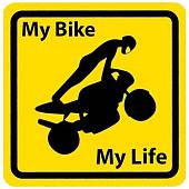 Наклейка на авто виниловая My bike my life (12013005) - ВОЕНТОРГ ТЫЛОВИК