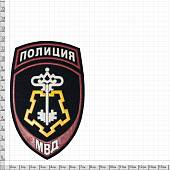 Нашивка ( шеврон ) на рукав Полиция ВОХР МВД России 7,5х12 пластизолевая темно-синяя (2503989) - ВОЕНТОРГ ТЫЛОВИК