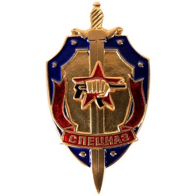 Знак нагрудный Спецназ РФ ( щит и меч ) закрутка (2301076) - HAKKI.RU