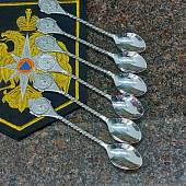 Ложки чайные с символикой МЧС России набор 6 штук (4604010) - ВОЕНТОРГ ТЫЛОВИК