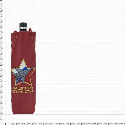 Сумка для бутылки Защитнику Отечества вышитая красная (4414007) - HAKKI.RU