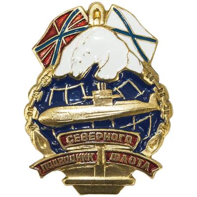 Знак нагрудный Подводник Северного флота закрутка (2301283) - HAKKI.RU
