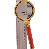 Лупа ( стекло увеличительное ) Magnifier с деревянной ручкой 60 мм золотистая (4310002) - ВОЕНТОРГ ТЫЛОВИК