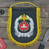 Вымпел с символикой ГРУ ГШ ВС РФ вышитый большой 25х32 черный (4504082) - ВОЕНТОРГ ТЫЛОВИК