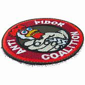 Нашивка ( шеврон патч patch ) тактическая Anti pidor coalition вышитая на липучке D-7.5 красная (2509231) - ВОЕНТОРГ ТЫЛОВИК
