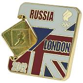 Значок ( знак ) олимпийский Лондон / London 2012 команда России Легкая атлетика / Athletics колекционный на пимсе (2308028) - ВОЕНТОРГ ТЫЛОВИК