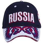 Бейсболка RUSSIA / РОССИЯ вышитая темно-синяя (1401924) - ВОЕНТОРГ ТЫЛОВИК