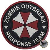 Нашивка ( шеврон патч patch ) тактическая ZOMBIE OUTBREAK - RESPONSE TEAM 3D PVC ( пластизоль ) на липучке D-6,5 черная (2504161) - ВОЕНТОРГ ТЫЛОВИК