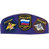 Пилотка военная СА ВС СССР сувенирная со звездой и значками оригинал васильковая (1405018) - ВОЕНТОРГ ТЫЛОВИК