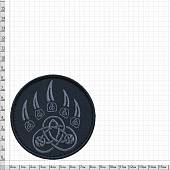 Нашивка ( шеврон патч patch ) тактическая Лапа Велеса вышитая на липучке D-8 серая (2509064) - ВОЕНТОРГ ТЫЛОВИК
