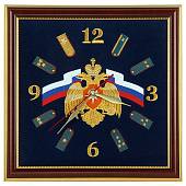 Часы настенные МЧС России вышитые на бархате 35х35 (4102126) - ВОЕНТОРГ ТЫЛОВИК