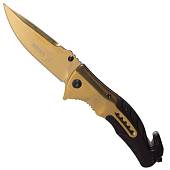 Нож складной BOKER PLUS полуавтоматический с клипсой золотистый (3913088) - ВОЕНТОРГ ТЫЛОВИК